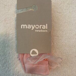 Mayoral Baby Girl Pink Ruffled Tights NWT